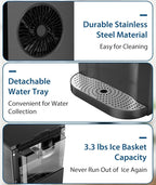 44lbs/24H Nugget Ice Maker Countertop Dispenser - image 3