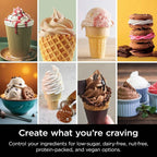 Ninja Swirl by CREAMi Ice Cream and Soft Serve Maker, Sorbet, Milkshake, Frozen Yogurt, Low Calories Program & More, 13-in-1, Soft Serve Handle, (2) CREAMi Swirl 16oz Pints, For Kids & ALL ages, NC701 - image 13