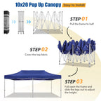 HOTEEL 10x15 Heavy Duty Canopy Tent ,Pop up Canopy for Parties Wedding,Commercial Easy up Gazebo with Roller Bag,UV 50+ &,White - image 37