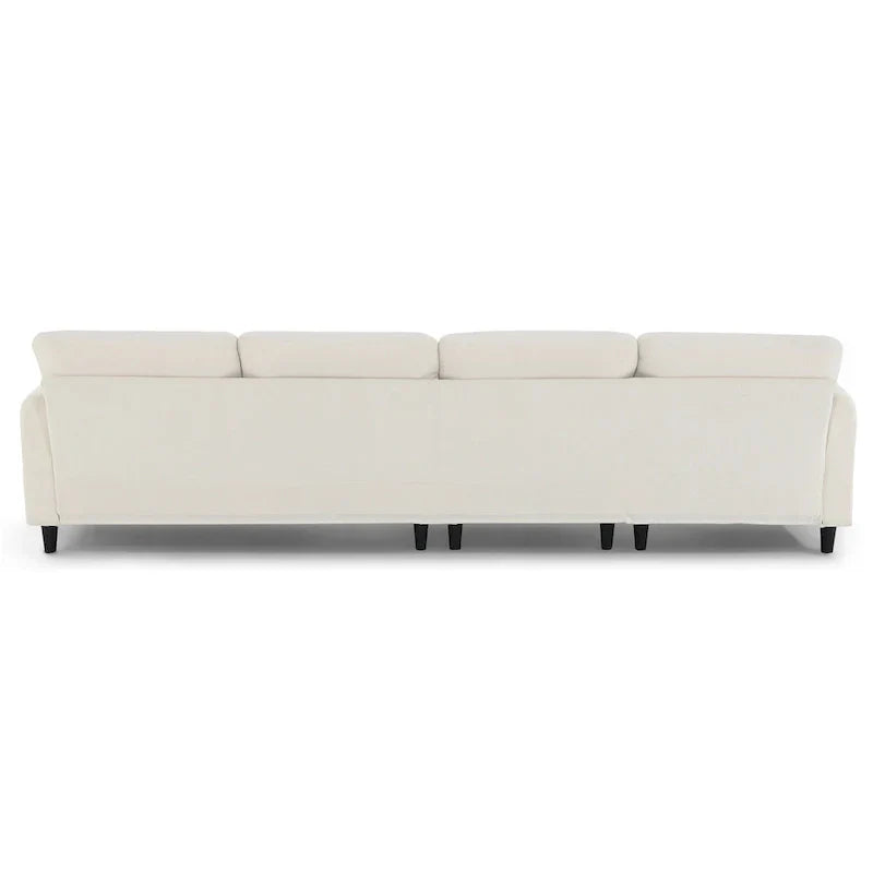 110-Inch L-Shaped 5-Seater Sectional Sofa with Removable Ottoman, Cloud Chenille Fabric, and 5 Cushions - image 18