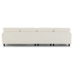 110-Inch L-Shaped 5-Seater Sectional Sofa with Removable Ottoman, Cloud Chenille Fabric, and 5 Cushions - image 18