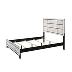 Asir Queen Bed with Geometric Panel Headboard in Modern White Wood Finish - image 2