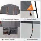CORE Straight Wall Cabin Tents / 10 Person / 11 Person / 12 Person Large Multi Room Family Tents for Car Camping & Outdoor Adventures - image 8