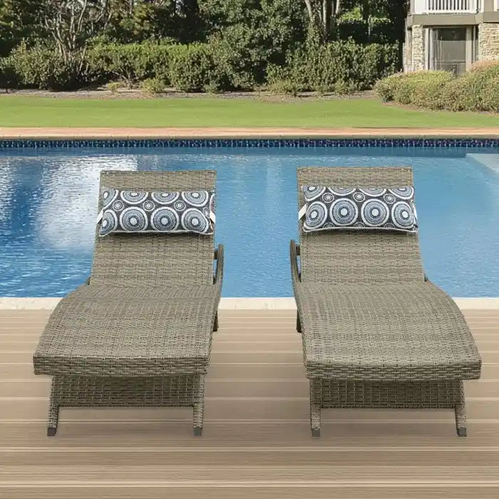 All Weather Wicker Chaise Lounge - Set of 2 - image 5