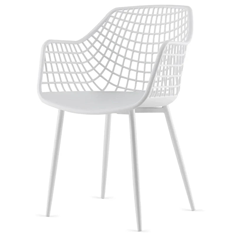 Set of 4 Modern Plastic Shell Dining Chairs with Metal Legs by Costway - image 18