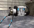Suncast Aquawinder 125?? Wicker Garden Hose Reel ?C Lightweight Portable Hands ?C Free Water Powered Retractable Hose Reel ?C Java - image 4
