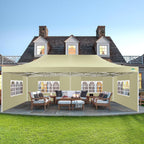 COBIZI 10x20 Heavy Duty Pop up Canopy Tent with 6 sidewalls Easy Up Commercial Outdoor Canopy Wedding Party Tents for Parties All Season Wind & Waterproof Gazebo with Roller Bag,Black(Frame Thickened) - image 6
