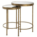 David Frisch Set of 2 Iron and Glass Nesting Tables by Porch & Den - image 2