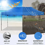 COBIZI 10x20 Heavy Duty Pop up Canopy Tent with 6 sidewalls Easy Up Commercial Outdoor Canopy Wedding Party Tents for Parties All Season Wind & Waterproof Gazebo with Roller Bag,Black(Frame Thickened) - image 51