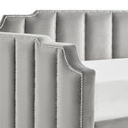 iNSPIRE Q Modern Chareau Glam Grey Velvet Daybed - image 5