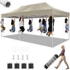 HOTEEL 10x15 Heavy Duty Canopy Tent ,Pop up Canopy for Parties Wedding,Commercial Easy up Gazebo with Roller Bag,UV 50+ &,White - image 28