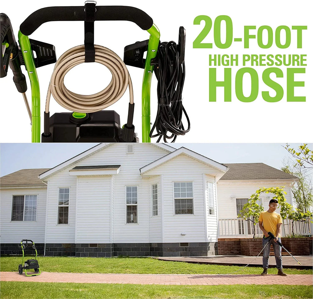 Greenworks 2000 PS at I 1.1 GPM Cold Water Electric Pressure Washer 5111802 - image 11