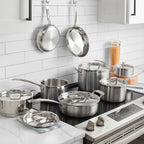 MultiClad Pro Stainless-Steel Cookware 13-Piece Cookware Set, Silver - image 8