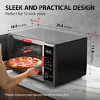 TOSHIBA 8-in-1 Countertop Microwave Oven with Air Fryer, Convection, Child-Lock, 1.0 Cu Ft, Black - image 2