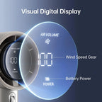 Portable Handheld Fan,Speed(1-100) Adjustable Turbo Mini Fan,5000mAh Battery Rechargeable Personal Fan with Metal Body,Digital Display,Gifts for Women Men Travel/Camping/Outdoor-Grey - image 35