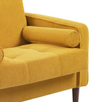 Set of 2 Modern Wide Armchairs in Corduroy - Accent Chairs - image 23