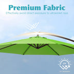 JUSTLET 10ft Heavy Duty Patio Hanging Offset Cantilever Patio Umbrella W/ 4-Piece Base Included Included, Beige - image 66