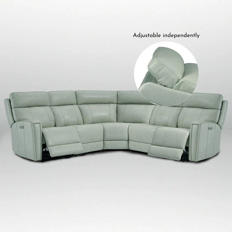 104" 3-Color Genuine Leather Power Reclining Sectional Sofa with Zero Gravity Feature, USB & USB-C Ports, and 2 Stationary Armless Chairs - image 16