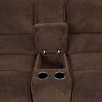 Renic Modern Dark Brown Reclining Sectional Sofa with Console and USB Ports by Furniture of America - image 4