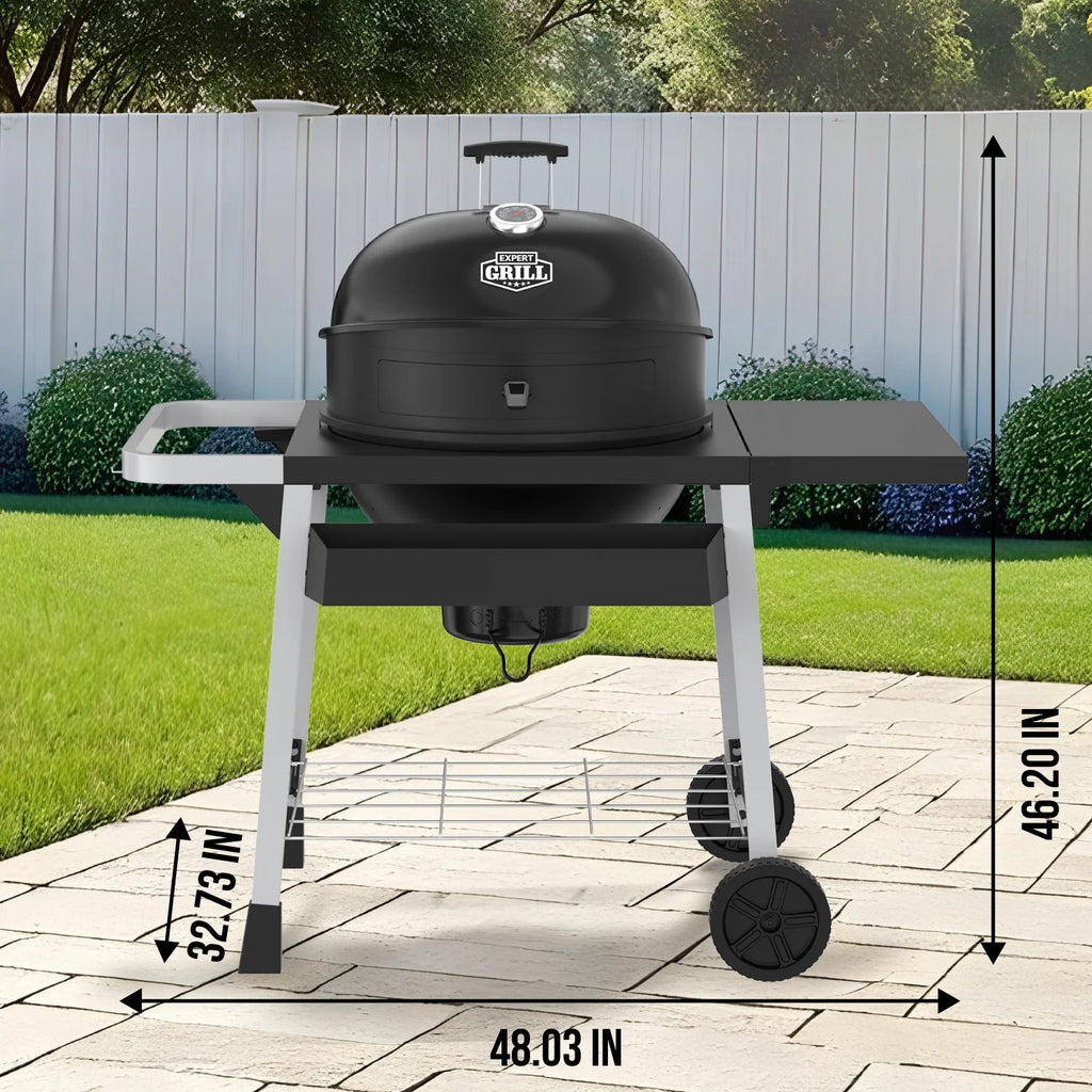 Expert Grill Kettle Cart with Pizza Accessories and Warming Rack - image 7