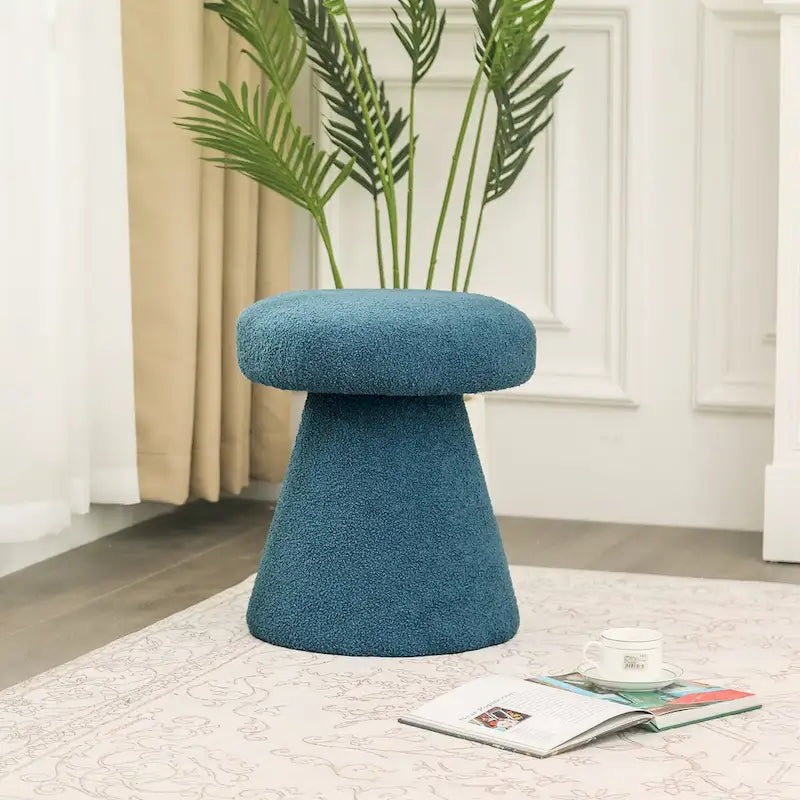 Adeco Large Soft Mushroom Ottoman - Versatile Foot Stool for Living Room and Bedroom - image 27
