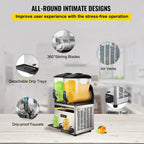 VEVOR Margarita Machine 15Lx2 Tank Commercial Slushy Machine Slushie Machine 1000W Commercial Margarita Maker Smoothie Frozen Drink Maker for - image 8