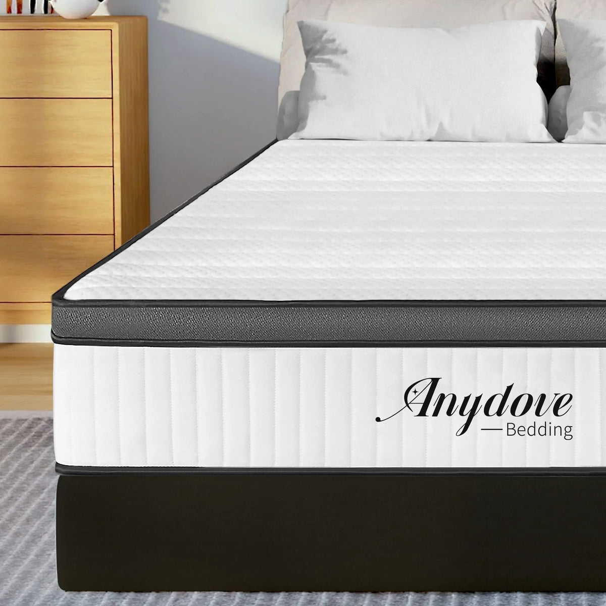 Queen Mattress 10 inch, Hybrid Queen Size Mattress in a Box, Upgrade Innerspring Mattress Queen for Pressure Relief, Medium Firm - image 9