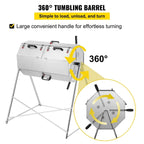 Premium 33 Gallon Steel Outdoor Compost Tumbler Bin With Dual-Chamber - image 5
