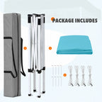 EAGLE PEAK 5x5 Pop up Canopy Tent Instant Outdoor Canopy Easy Set - up Straight Leg Folding Shelter（blue） - image 160