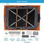 CORE Straight Wall Cabin Tents / 10 Person / 11 Person / 12 Person Large Multi Room Family Tents for Car Camping & Outdoor Adventures - image 28
