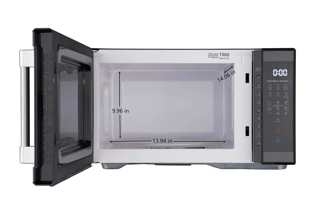 Hamilton Beach 1.1 Cu. Ft. Microwave Oven, Countertop, Black and Stainless Steel - image 10