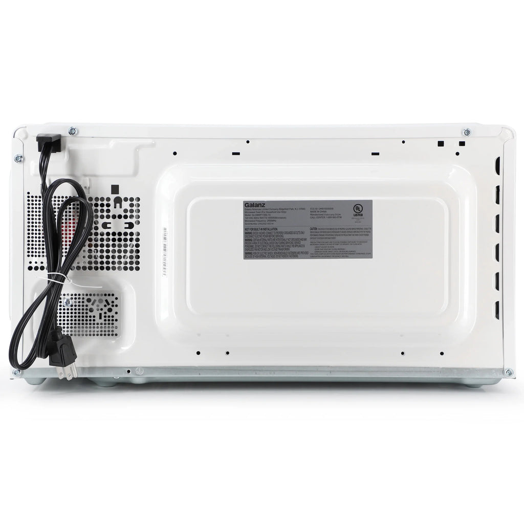 Galanz 1.1 cu ft 1000W Countertop Microwave Oven in White with One Touch Express Cooking - image 4
