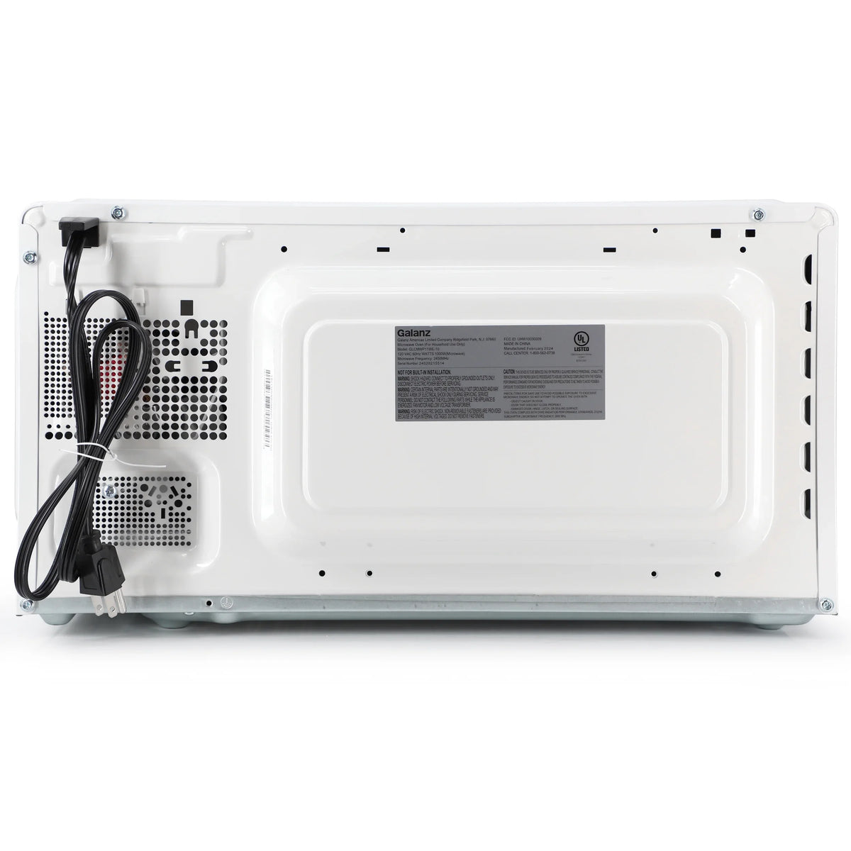 Galanz 1.1 cu ft 1000W Countertop Microwave Oven in White with One Touch Express Cooking - image 4