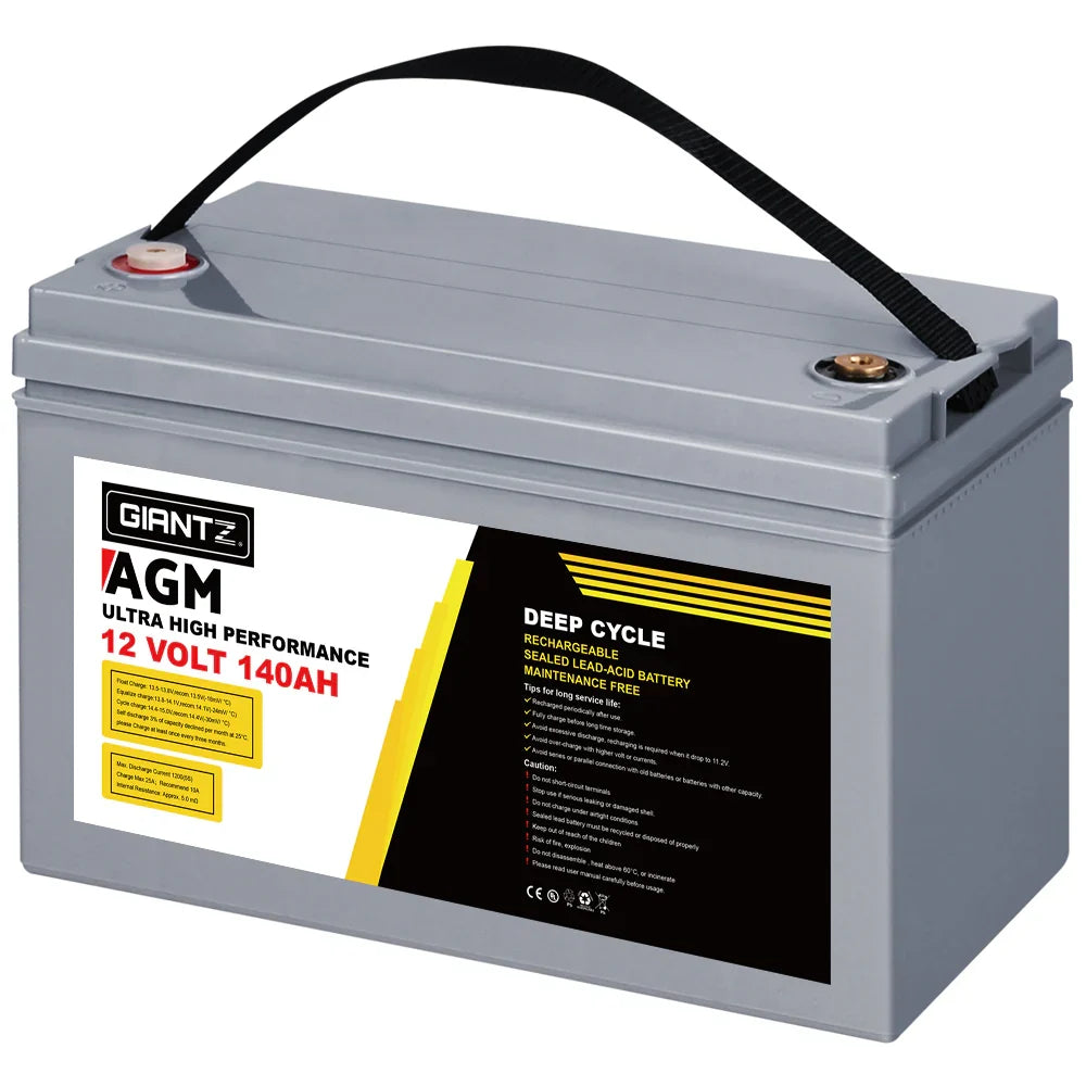Giantz AGM Deep Cycle Battery 12V 140Ah Box Portable Solar Caravan Camping - image 3