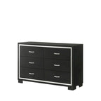 Pedro 6-Piece Black Velvet Upholstered Bedroom Collection - image 6