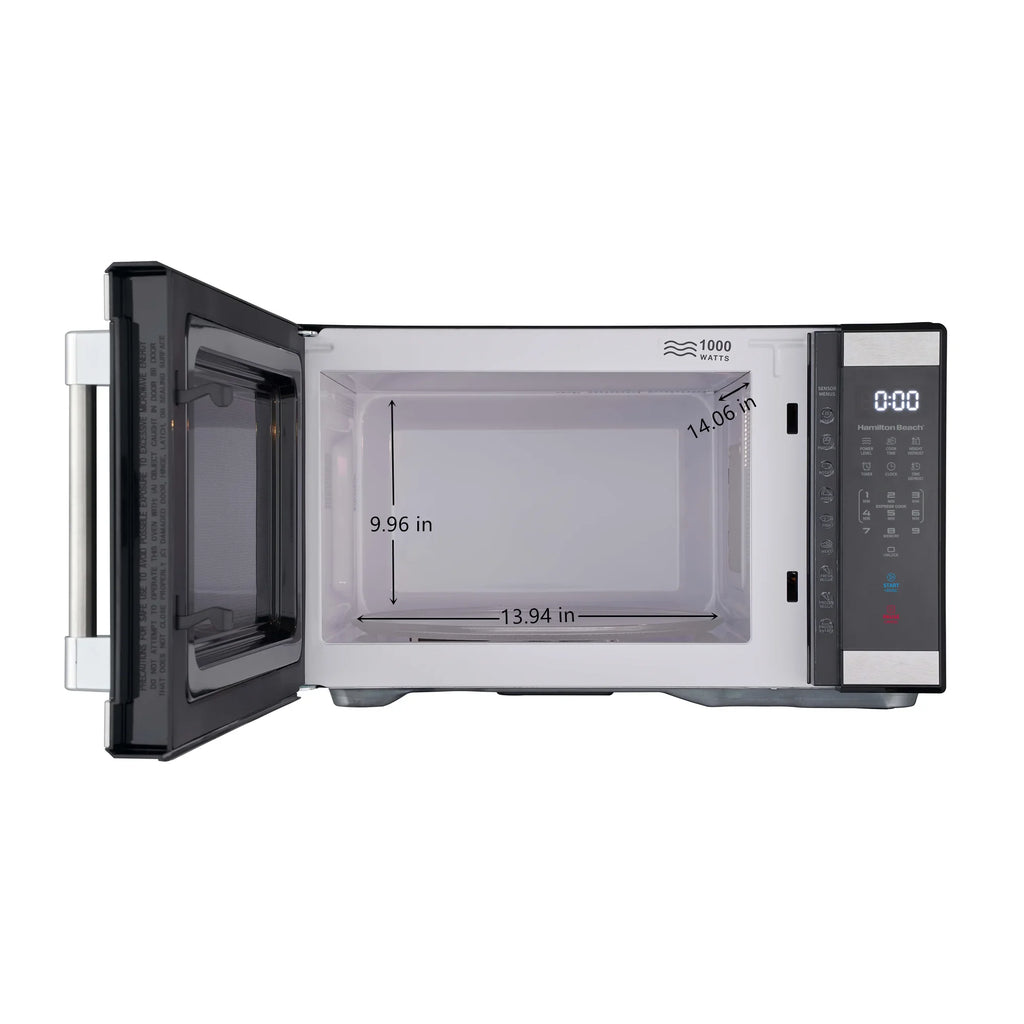 Hamilton Beach 1.1 cu ft Countertop Microwave Oven, Black and Stainless Steel - image 10