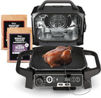 7-in-1 Grill & Smoker with Thermometer, Air Fryer, BBQ, Bake, Roast, Broil - Portable Electric Outdoor Grill, Grey - image 11