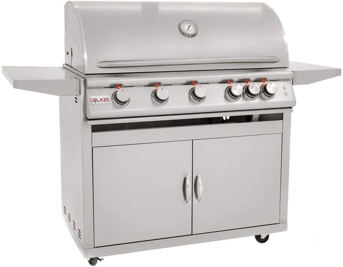 Blaze Freestanding Grill with Lights (BLZ-5LTE2-LP-BLZ-5-CART), 40-inch, Propane Gas - image 1