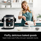 OL701 14 in 1 SMART XL 8 Qt. Pressure Cooker Steam Fryer with SmartLid & Thermometer Auto Steam Release, that Air Fries, Proofs & More, 3 Layer Capacity, 5 Qt. Crisp Basket, Silver/Black - image 11