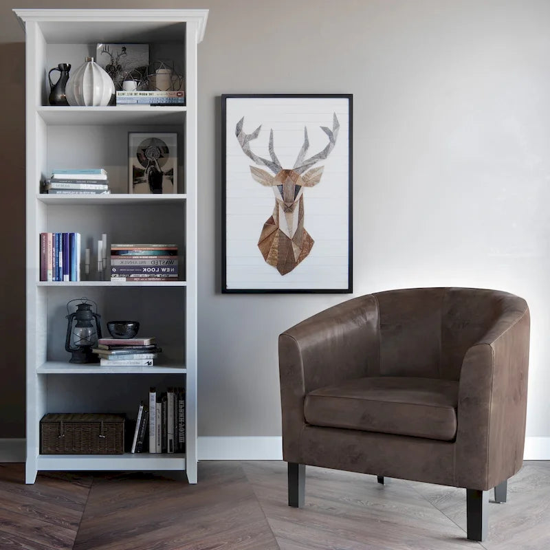 Modern Tub Accent Chair with Upholstered Seat and Wooden Legs - image 12