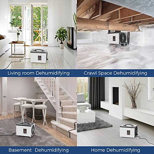 ALORAIR Crawl Space/Basement Dehumidifier 70 Pint Dehumidifier with Drain Hose - image 3