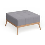 Christopher Knight Home Carson Lund Mid-Century Tufted Fabric Square Ottoman - image 4
