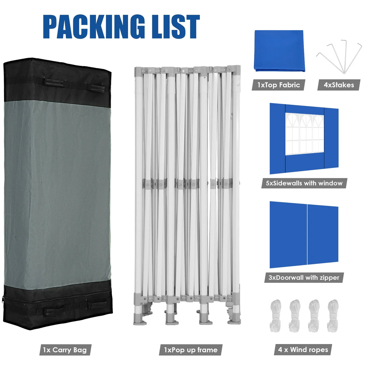 Hoteel 10x15 Heavy Duty Canopy Tent with 4 Sidewalls,Pop up Canopy for Parties Wedding,Commercial Easy up Gazebo with Roller Bag,UV 50+ &,Black - image 45
