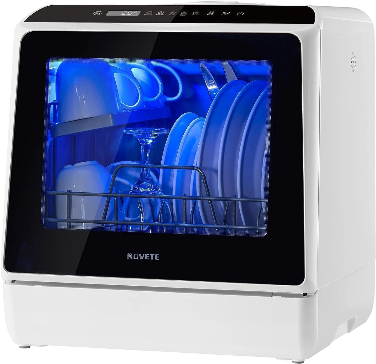 Portable Countertop Dishwashers, Compact Dishwashers with 5 L Built-in Water Tank & Inlet Hose, 5 Washing Programs, Baby Care, Air-Dry Function and LED Light for Small Apartments - image 1