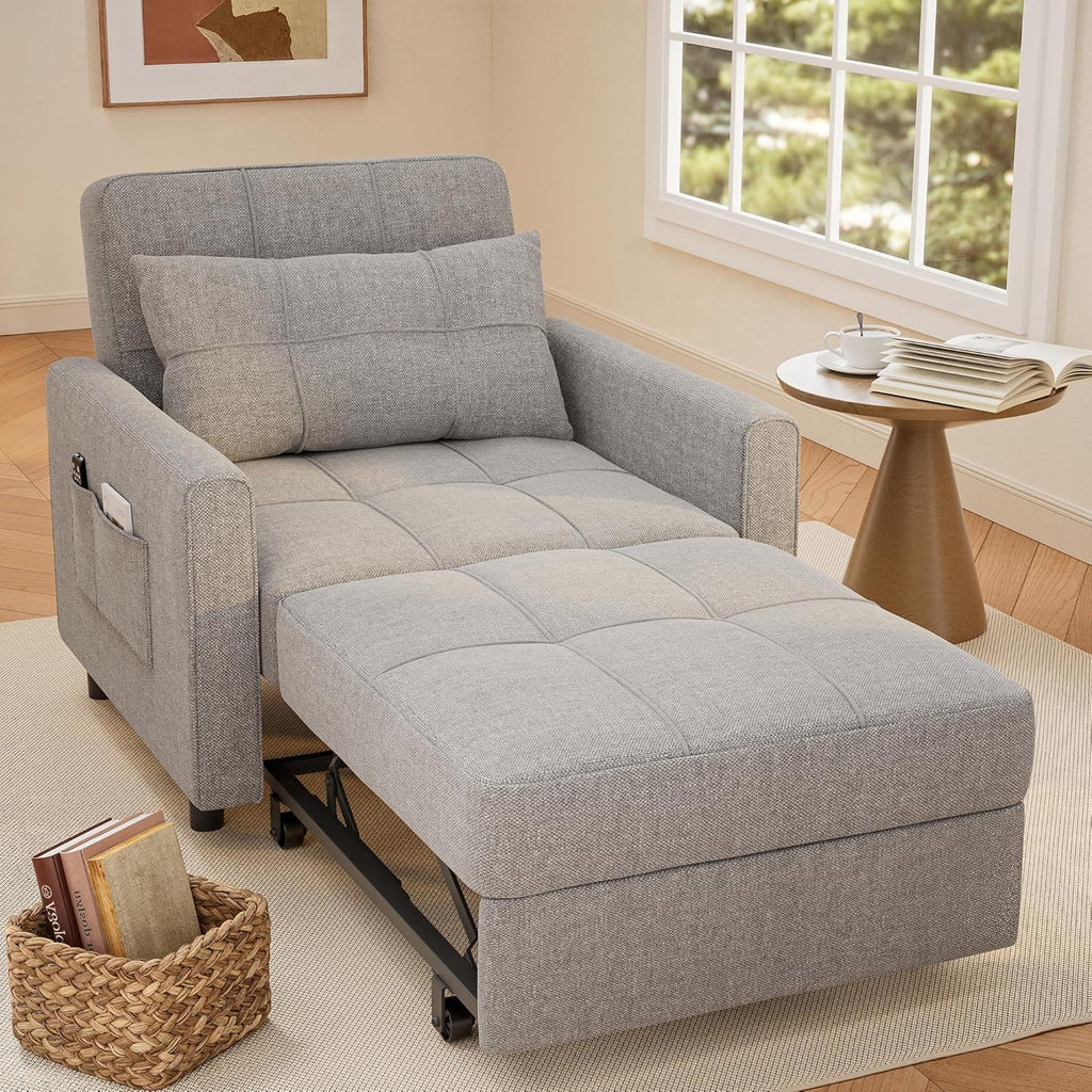 Sofa Bed Chair 3 in 1 Convertible Pullout Single Sleeper Chair Bed Spacious Multifunctional Sofa - image 2
