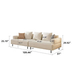 Contemporary Deep Seat Sofa with Cushions, Elevated Legs, Cozy Living Room Seating, Ideal for Apartments - image 7