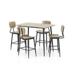 Cairo 5-Piece Counter Height Dining Table Set in Industrial Metal by Furniture of America - image 2