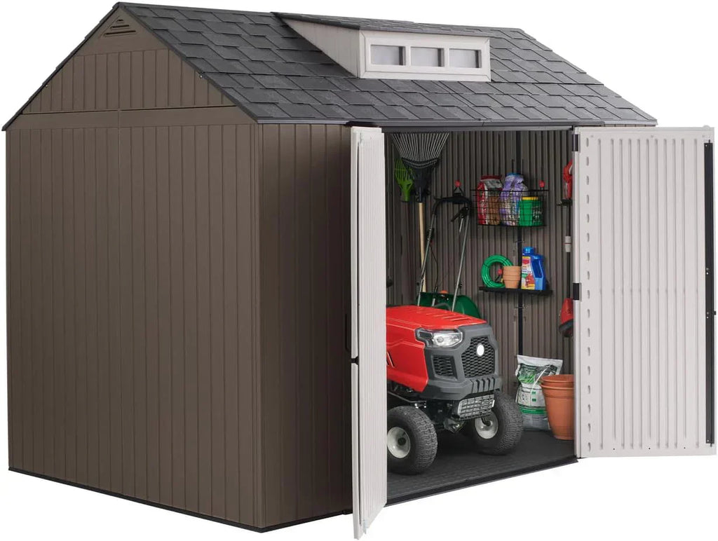 Rubbermaid Resin Outdoor Storage Shed With Floor Weather Resistant Gray Organization for Home - image 10