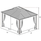 Alexander 16 Ft. W X 12 Ft. D Aluminum Patio Gazebo - image 4