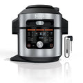 OL701 14 in 1 SMART XL 8 Qt. Pressure Cooker Steam Fryer with SmartLid & Thermometer Auto Steam Release, that Air Fries, Proofs & More, 3 Layer Capacity, 5 Qt. Crisp Basket, Silver/Black - image 1